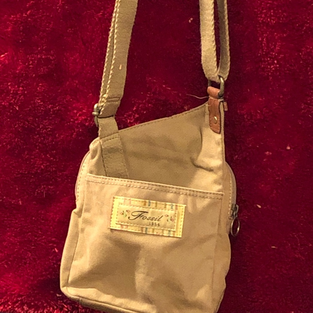 Fossil Tan Crossbody Bag